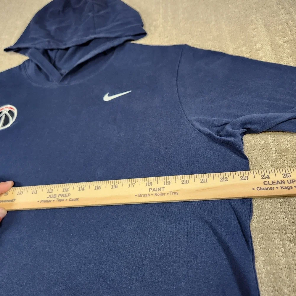 Washington Wizards Hoodie Men Large Nike Lightweight Dri Fit NBA Basketball Blue